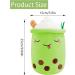 DAWRIS Bubble Tea Plush Pillow - Cute Bubble Milk Tea Cup Shaped Hugging Cushion Toy (Green) - Buy Online on GoSupps.com