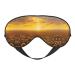 SSIMOO Sunflower Field Sunset Sea of Flowers Print Ultra-Soft Light-Blocking Eye Mask for Optimal Comfort and Restful Sleep Black