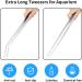 Vaincre 2PCS 15-Inch Curved Stainless Steel Aquascaping Tools - Aquarium Tweezers for Reptiles, Plants, Snakes, Lizards - Coral Feeder Silver - Buy Online on GoSupps.com