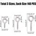 304 Stainless Steel Screw Eye Pins Set - 420pcs for Jewelry Making (8/10/12mm) - Buy Online on GoSupps.com
