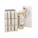 Epilwax-refill pack with: 12 roll-on cartridges with honey 1 pack with 100 fleece strips for hair removal and 1 bottle with 250 ml of neutral oil after hair removal (chocolate) chocolate 120 g (10 pack)