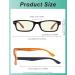 Eyekeper Computer Reading Glasses - UV Protection Anti-Blue Light Scratch-Resistant Spring Hinges - BB40 Lens Black/Yellow - 2.0 Diopters - Buy Online on GoSupps.com