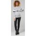 Zeta Ville Maternity Nursing Zipped Striped Sweatshirt 1110 - Light Grey Melange & Panther - Buy Online on GoSupps.com