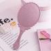 Dzrige Vintage Handheld Mirror with Powder Puff - Pink | Travel Makeup Mirror - Buy Online on GoSupps.com