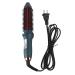 MJKO Green Portable 2 in 1 Curling Brush for Straight and Curly Hair Dual Purpose US Plug 110V