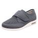 SDEQA Women's Diabetic Shoes Wide Width Walking Shoes Adjustable Lightweight Comfortable Anti -Slip for Elderly Swollen Feet Arthritis Recovery 8.5 Grey