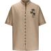 Rosennie Men's Hawaii Shirt - Stand-Up Collar Short Sleeve Button-Up Lightweight Oversized Beach T-Shirt in XXL Khaki for Summer Vacations - Buy Online on GoSupps.com