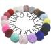 20 Pieces Pom Pom Hair Ties Pom Pom Ball Hair Ties for Girls Ponytail Fluffy Pom Pom Elastic Hair Ties Pigtail Holders for Kids Toddler Baby Cute Pompom Hair Band Hair Accessories (Assorted Colors)