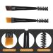 Beaupretty 6-Piece Eyebrow Brush Comb Set - Mini Double-Ended Spoolie & Angled Brush for Precision Eyebrow Application - Portable Black Eyebrow Makeup Tools - Buy Online on GoSupps.com
