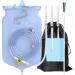 Silicone Enema Bucket Kit with 6 Nozzle Tips & Hose - Colon Cleansing for Adults & Kids - Buy Online on GoSupps.com