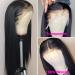 Marcelina 26 Inch Straight Human Hair Lace Front Wig | HD Transparent Lace 13x4 | 180% Density Brazilian Glueless Wig for Black Women | Pre Plucked with Baby Hair - Natural Color - Buy Online on GoSupps.com