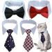 4 Pieces Pets Dog Cat Bowtie Pet Costume Adjustable Formal Necktie Collar for Cats Small Dogs Puppy Grooming Accessories pink/black