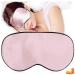 Silk sleeping masks and blindfold super -glatted eye mask for sleeping with adjustable straps suitable for trips nap night sleep (pink)