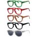 Eyekepper 5 Pack Cat Eye Reading Glasses - Oversized Stylish Reading Aid for Women +2.00