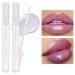 evpct 2Pcs Clear Blue Holographic Glitter Shimmer Plumping Lip Gloss Glosses Set Kit Clear Pack Hydrating Moisturizing Glossy Shiny Glimmer Golw Water Transparent Lipstick Lip Gloss Care 5g/0.176oz 0.18 Fl Oz (Pack of 1)...