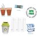 Dakoufish 11 inch Reusable Tritan Plastic Straws with Collapsible Storage Box & Cleaning Brush for 24 oz 30 oz 40oz Jars/Tumblers Pack of 3sets Clear 11 Inch straws and box (3sets) - Buy Online on GoSupps.com