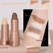 Cream Bronzer Stick Cream Bronzer and Contour Stick 2 in 1 Long Lasting and Waterproof Double Head Contour Stick with Brush (#1) - Buy Online on GoSupps.com