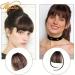 Bangs Hair Clip Synthetic Air Bangs Hairpiece Women Mini Fake Bangs Black Brown Hairpiece Extension for Girls Bangs Clip in Hair(Color:18-4) - Buy Online on GoSupps.com