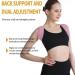 Adjustable Upper Back Brace Posture Corrector - Invisible Hunchback Correction Belt for Pain Relief | Large Pink (132-176 lb - Buy Online on GoSupps.com