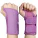 NuCamper Wrist Brace Carpal Tunnel Right Left Hand for Men Women Night Wrist Sleep Supports Splints Arm Stabilizer with Compression Sleeve Adjustable Straps for Tendonitis Arthritis Pain Relief Right Hand-Purple Small/Medium (Pack of 1)