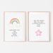 Pompom Prints Watercolour Rainbow Children's Nursery Bedroom Wall Art Picture Prints Poster for Toddler Girl. Set of 2 Picture Frames NOT Included (8 x 10 Inch)