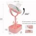 Touch-Screen Vanity Mirror with Lights & Desk Mirror Lights, Portable HD Cosmetic Lighted Mirror - Pink - Buy Online on GoSupps.com