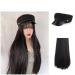 Buy BGHJUE Long Navy Hat Wig - Black Straight Hair for Women | Autumn & Winter Full Headgear Fashion - Buy Online on GoSupps.com