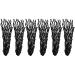 Alomejor 6PCS Billiards Net Hollow Out Pool Table Pocket Nets for Billiards Trainning Spair Table Bag Black