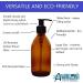 Avalon Amber Glass Bottles 250ml 8oz Soap Dispenser with Black Pumps (BPA-Free) Lotion Pump/Soap Dispensers Reusable Refillable Eco Friendly Sustainable Living/Gift - Pack of 2 - Buy Online on GoSupps.com