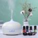 Czemo Aroma Diffuser Set - 300ml Ultrasonic Humidifier & Essential Oils | Fragrance Oil Aromatherapy | 12-Color LED | Perfect for Yoga Office & Bedroom - Buy Online on GoSupps.com