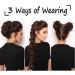 Messy Hair Scrunchies Wrap Bun Extensions Real Human Hair Curly Wavy Pieces For Women Updo Ponytail Hair #18P613 Ash Blonde&Bleach Blonde - Buy Online on GoSupps.com