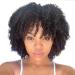 Boccte Afro Kinky Curly Human Short Wigs for Black Women Human Hair 8 Inch Kinky Bob Wig Glueless Brazilian Short Natural Hair Curly Wigs No Lace Front Wear and Go WIGS Natural Color