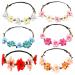 6 pieces Daisy Blumen Headband Hilloly Bohemia Girls Flowers Flower Wreath Headband with adjustable elastic band Floral Garland forehead straps for women girls Festival Wedding Party Party