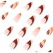 JUSTOTRY 24 Pcs Almond False Nails Short Brown French | Caramel Fake Nails with Glue | Oval Stick on Nails for Women - Buy Online on GoSupps.com