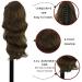 Ponytail Extensions Brown - Long Curly Synthetic Hair with Bracket - 40cm Braid Ponyture - Realistic 8/10 #082d-16 - Buy Online on GoSupps.com