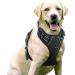 Rabbitgoo no-pull dog harness for large dogs puppy dishes adjustable soft dishes safe control chest harness padded dog harness black XL XL (1 Pack) black