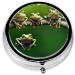 Funny Frogs Mini Round Pill Box | 3 Compartment Travel Organizer | Portable Medicine Case for Home & Office - Buy Online on GoSupps.com