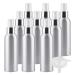 TIANZD 12 Pcs 150ml Empty Silver Aluminium Fine Mist Spray Bottle with White/Silver Metal Spray Head Refillable Travel Alu Bottles for Body Sprays Room Fragrances Perfumes Hair Garden Funnel Silver 150ml