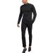 KINGBEGA Men's Lightweight Long Sleeve Mock Turtleneck T-Shirt - Black, Large - Buy Online on GoSupps.com