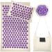 Guiran Acupuncture Massage 3-Part Set | Pillow & Press Cushion for Head & Neck Pain Relief | Beige Cloth & Purple Lotus Buckle - Buy Online on GoSupps.com