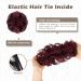 BARSDAR 100% Real Hair Hair Tie Extensions Curled Messy Bun Styles for Women & Girls Natural Black & Burgundy #1B/99J 27g | Shop Now! - Buy Online on GoSupps.com