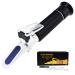 TRI scale Refractometer ATC BRIX 0-10 % / Salt content 0-100PT / specific weight 1 000-1.070 for salt water brackish water Marine Reef tank salt sea water Hydroponic aquarium Control Monitoring 0 100 ppt density 1 000 1.070 g/Cm