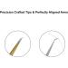 Long 45 Angular Tip Eyelash Extension Tweezers - Surgical Stainless Steel Precision Tweezers in Metallic Gold - Buy Online on GoSupps.com