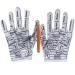 KWJNH acupressure reflex zone gloves tutorial reflex zone gloves with point tools hand-pain set relief for massage devices white unit size
