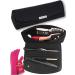 AvaJex Hair Tools Travel Bag with Heat Resistant Mat for Flat Irons Curling Iron Straighteners - Large Black