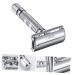 FOMIYES Stainless Steel Safety Razor - Manual Shaver with Double Blade Chrome-Plated Double-Sided Holder for a Superior Shaving Experience - Buy Online on GoSupps.com