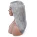 Real Hair Lace Front Wig - 18 Gray Heat-Resistant Synthetic Wig for Women | 150% Density Medium Length Long Smooth Hair - Buy Online on GoSupps.com