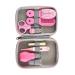 Jorzer Baby Grooming Healthcare Kit Newborn Nursery Hair Nail Thermometer Care Set with Storage Case Newborn Care Kit Newborn Nursery Health Care Set Pink 8pcs