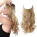 Curly Wig Hairpieces Flip in Women Hair Extensions Natural bent Invisible Halo Hair Extensions M01 (16H613 Dirty Blonde) - Buy Online on GoSupps.com