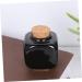 Wooden Cork Bottle Ceramic Bottle Makeup Containers Porcelain Dappen Dish Liquid Powder Container Ceramics Bottle Gratitude Jar Cerace Ceramic Mug Medicine Cup Manicure Bamboo 7.50X5.50X5.50CM Black - Buy Online on GoSupps.com